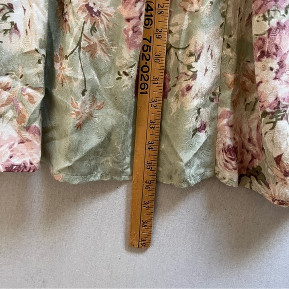 April Cornell Floral Tiered Midi Skirt in Sage Green Sz XXL - Picture 5 of 6